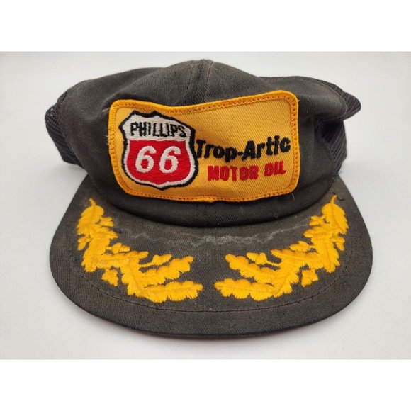 Vintage Phillips 66 Oil Baseball Trucker Mesh Hat Cap Safe Driver Safety Award - Picture 1 of 2